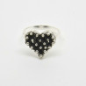 1009 - Anello Cuore Chiuso in Argento 925 Filigrana Sarda