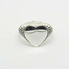 1010 - Anello Cuore Lucido Chiuso in Argento 925