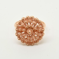 1015 - Anello Fiore 3 Giri Chiuso in Argento 925 Filigrana Sarda