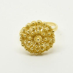 1015 - Anello Fiore 3 Giri Chiuso in Argento 925 Filigrana Sarda