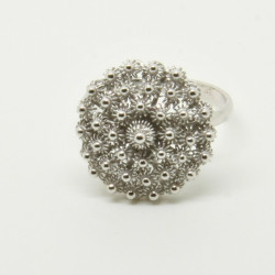 1015 - Anello Fiore 3 Giri Chiuso in Argento 925 Filigrana Sarda