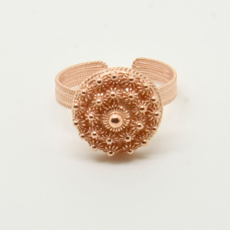 1016 - Anello Fiore 2 Giri Aperto in Argento 925 Misura Unica