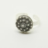 1016 - Anello Fiore 2 Giri Aperto in Argento 925 Misura Unica