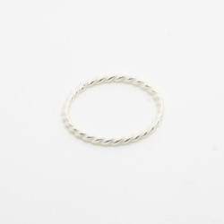 1019 - Anello Treccia 1 fila in Argento 925 Microfuso