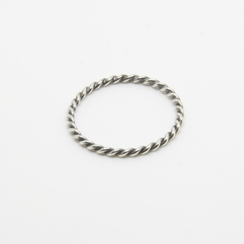 1019 - Anello Treccia 1 fila in Argento 925 Microfuso