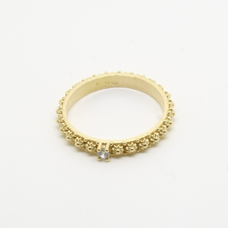 1026 - Anello Fede Sarda Solitario in Argento 925