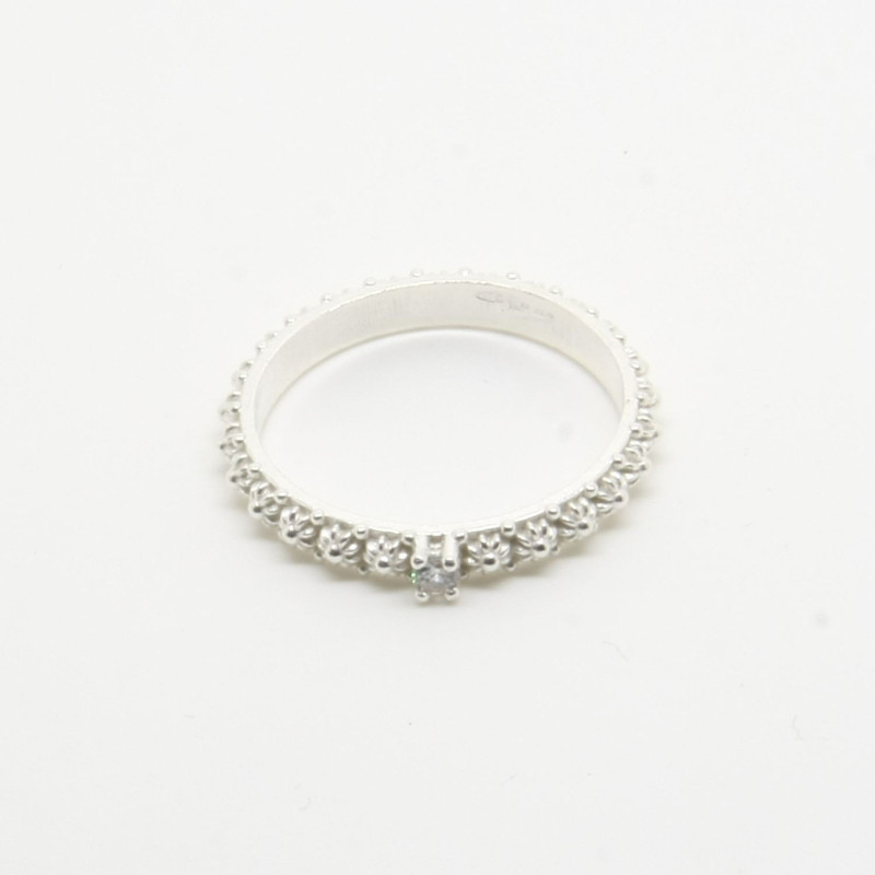 1026 - Anello Fede Sarda Solitario in Argento 925