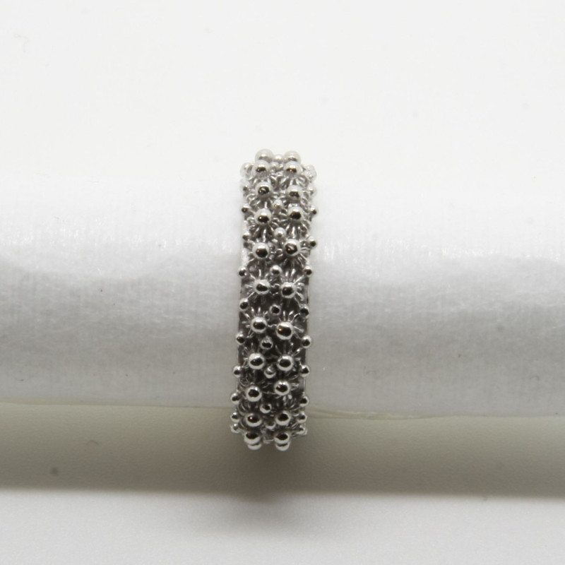 1002 - Anello a 2 File in Argento 925 Filigrana Sarda - Tradizione e Eleganza