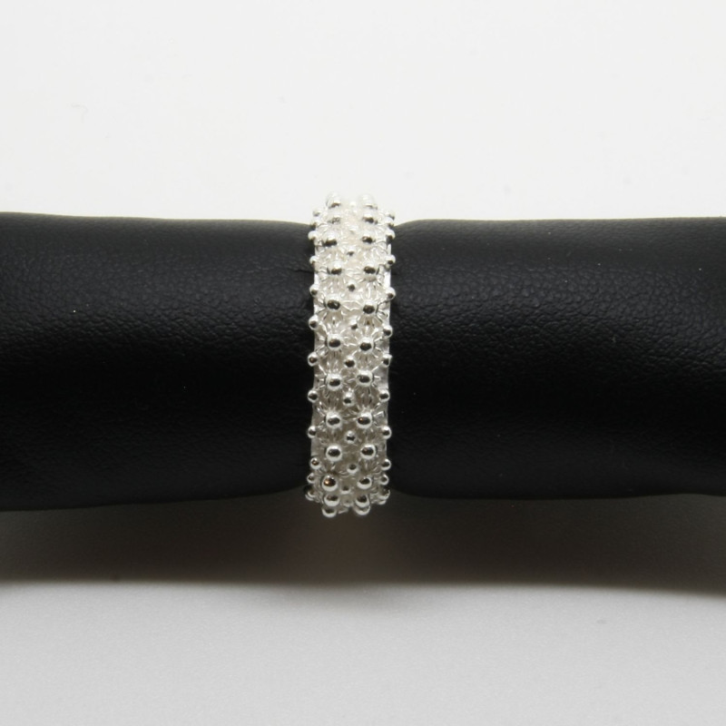1002 - Anello a 2 File in Argento 925 Filigrana Sarda - Tradizione e Eleganza