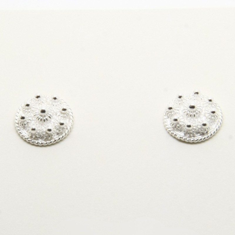Orecchini Tondi chiusura a Lobo in filigrana argento 925