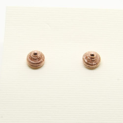 4030 - Orecchini Tondi Piccoli a Lobo Filigrana Sarda Argento 925