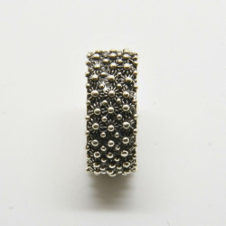 1003 - Anello a 3 File in Argento 925 Filigrana Sarda - Tradizione e Eleganza