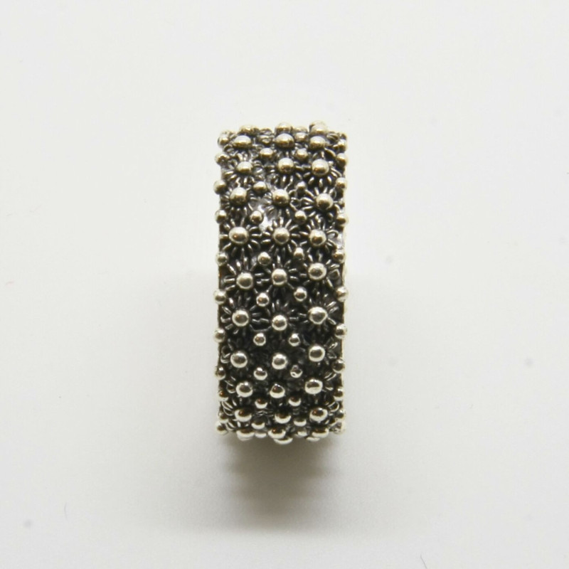 1003 - Anello a 3 File in Argento 925 Filigrana Sarda - Tradizione e Eleganza