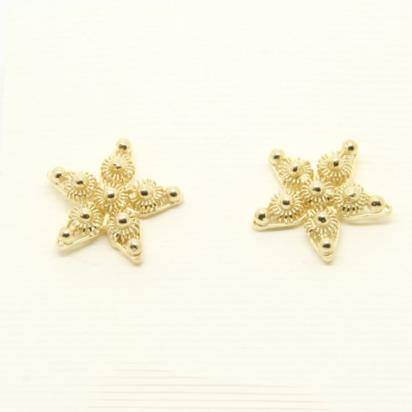 Orecchino stella a lobo in filigrana sarda