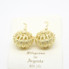 4038 - Orecchini Bottone Sfera Pendenti Filigrana Sarda Argento 925