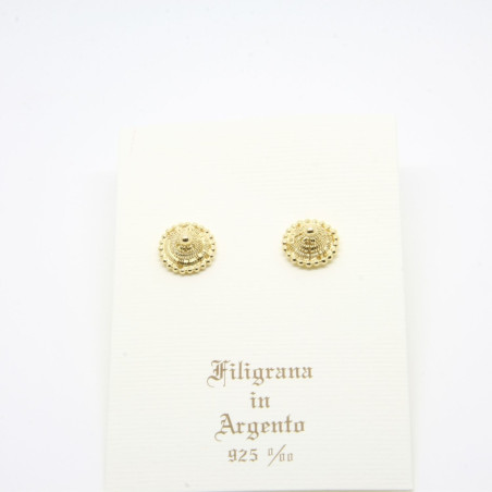 Orecchini cerchio piccoli a lobo in filigrana sarda argento 925