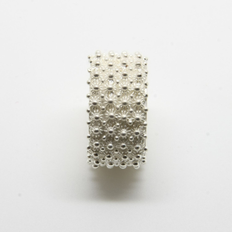 1004 - Anello a 4 File in Argento 925 Filigrana Sarda - Tradizione e Eleganza