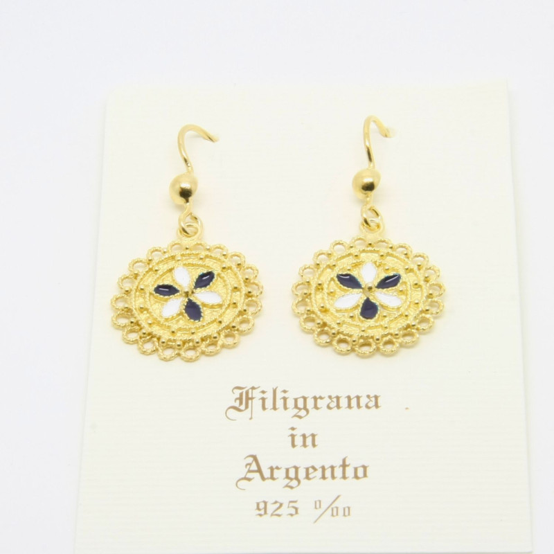 Orecchini Tondi Smaltati Pendenti