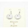 Orecchini Corbula Lisci Pendenti Filigrana Sarda Argento 925