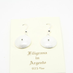 4056 - Orecchini Corbula Lisci Pendenti Filigrana Sarda Argento 925