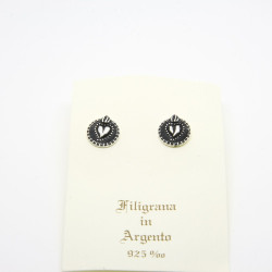 Orecchini Sacro Cuore a Lobo Argento 925