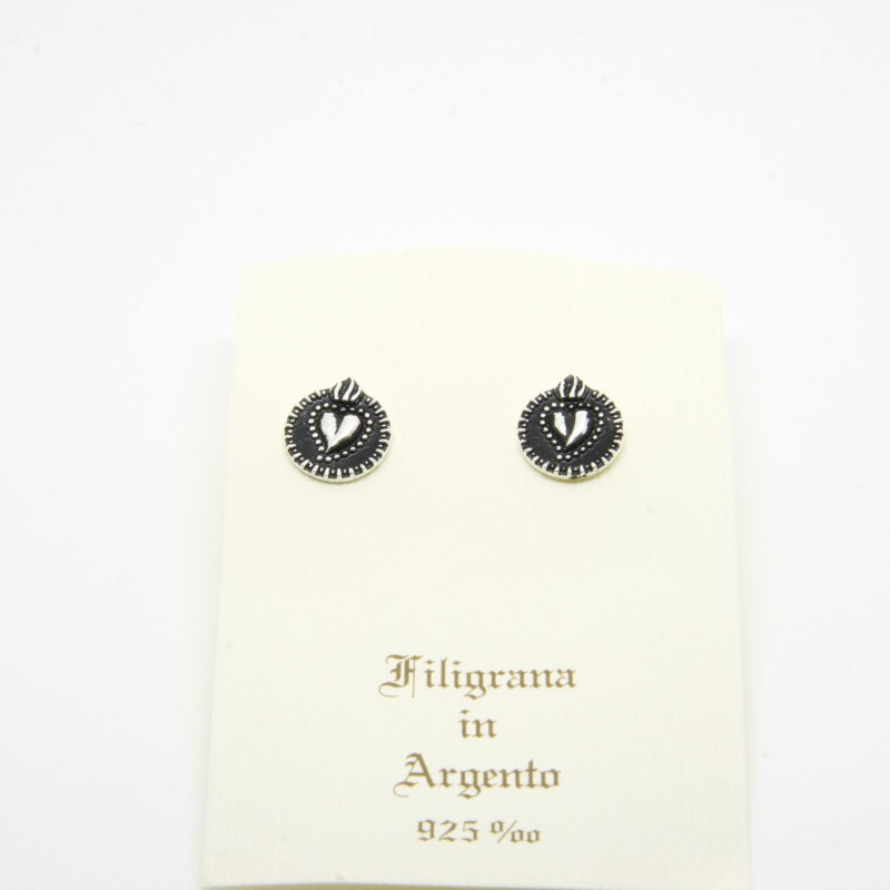 Orecchini Sacro Cuore a Lobo Argento 925