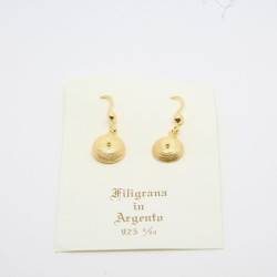 Orecchini Corbula Lisci Pendenti Filigrana Sarda Argento 925