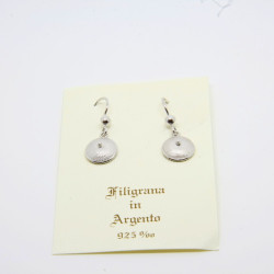 4063 - Orecchini Corbula Lisci Pendenti Filigrana Sarda Argento 925