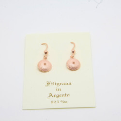 4063 - Orecchini Corbula Lisci Pendenti Filigrana Sarda Argento 925