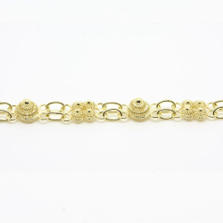 Bracciale 1 filo con rosetta grande + 4 piccole Filigrana Sarda Argento 925