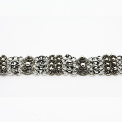 2003 - Bracciale 2 fili con 2 rosette grande + 8 piccole Filigrana Sarda Argento 925