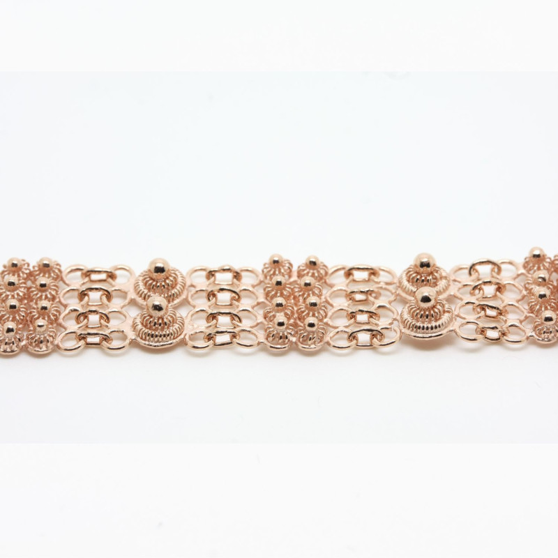 2003 - Bracciale 2 fili con 2 rosette grande + 8 piccole Filigrana Sarda Argento 925