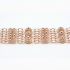 Bracciale 3 fili con 3 rosette grande + 12 piccole Filigrana Sarda Argento 925