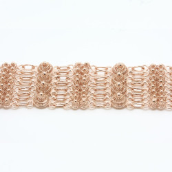 2005 - Bracciale 4 fili con 4 rosette grande + 16 piccole Filigrana Sarda Argento 925