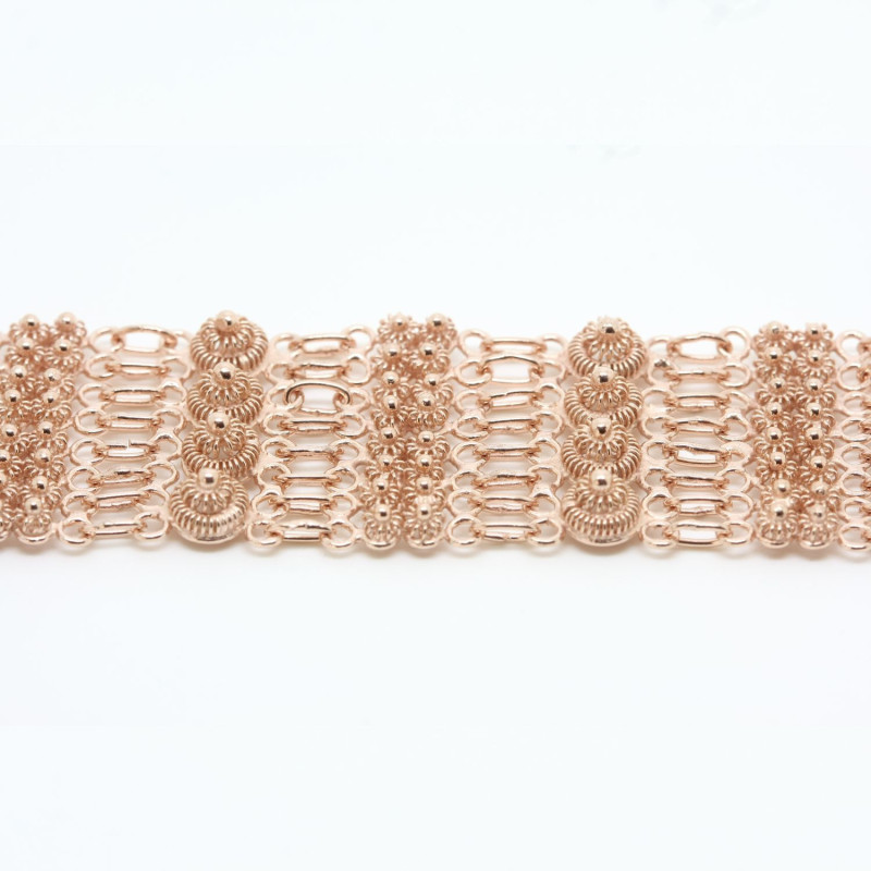 2005 - Bracciale 4 fili con 4 rosette grande + 16 piccole Filigrana Sarda Argento 925