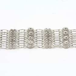 2005 - Bracciale 4 fili con 4 rosette grande + 16 piccole Filigrana Sarda Argento 925