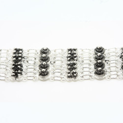 2005 - Bracciale 4 fili con 4 rosette grande + 16 piccole Filigrana Sarda Argento 925