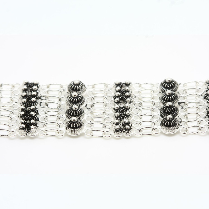 2005 - Bracciale 4 fili con 4 rosette grande + 16 piccole Filigrana Sarda Argento 925