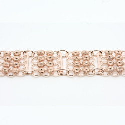 Bracciale 4 fili con 8 rosette piccole Filigrana Sarda Argento 925