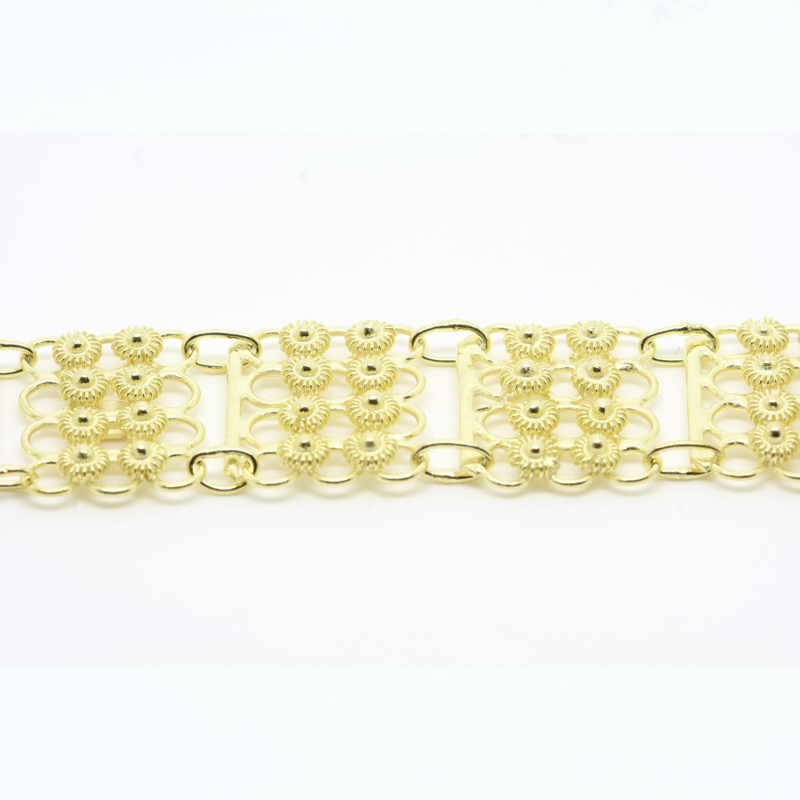 2007 - Bracciale 4 fili con 8 rosette piccole Filigrana Sarda Argento 925