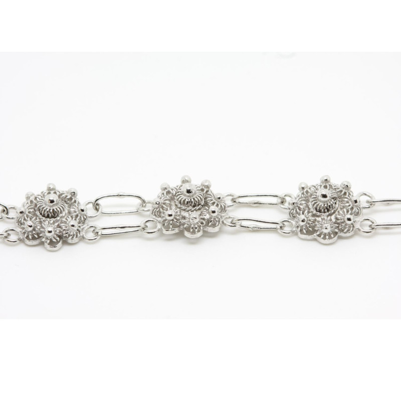 Bracciale Fiore Filigrana Sarda Argento 925