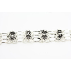 2013 - Bracciale Doppio Fiore Filigrana Sarda Argento 925