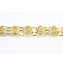 Bracciale Doppio Fiore Filigrana Sarda Argento 925