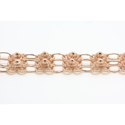 2013 - Bracciale Doppio Fiore Filigrana Sarda Argento 925