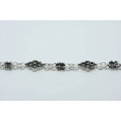 2009 - Bracciale Rombo con 4 rosette piccole Filigrana Sarda Argento 925