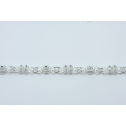 2002 - Bracciale 1 filo con rosetta grande + 4 piccole Filigrana Sarda Argento 925