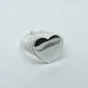 1010 - Anello Cuore Lucido Chiuso in Argento 925