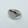 1010 - Anello Cuore Lucido Chiuso in Argento 925