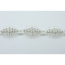 2011 - Bracciale Fiore 3 fili Traforato Filigrana Sarda Argento 925