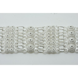2005 - Bracciale 4 fili con 4 rosette grande + 16 piccole Filigrana Sarda Argento 925